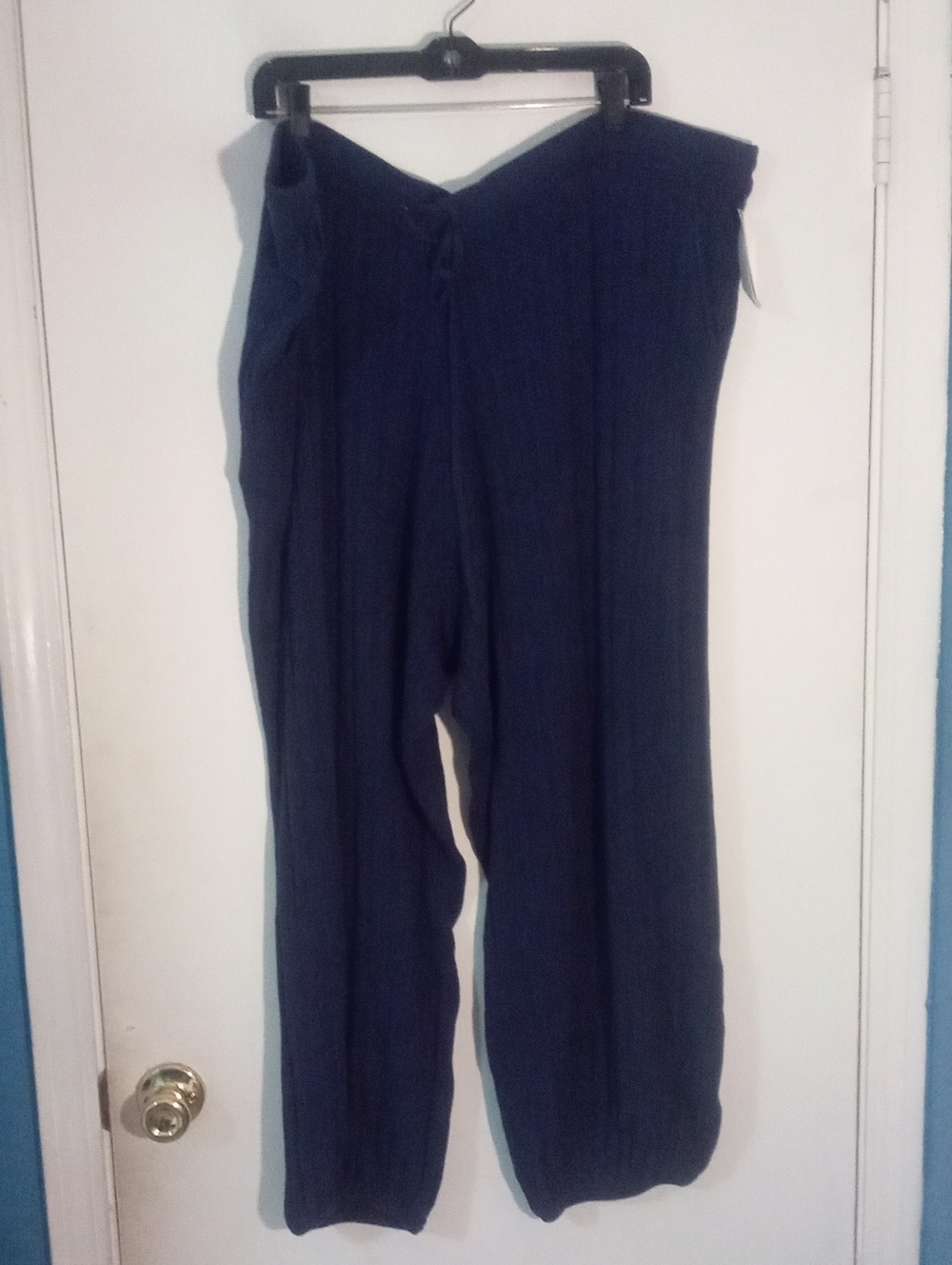 * Parke Navy Blue Wide Leg Knit Pants 3X Plus NWT $40